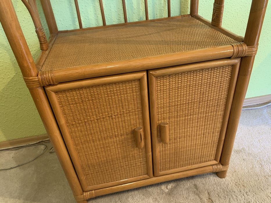 Etażerka ratanowa 600 x 400 x 1420 mm wys , miodowa