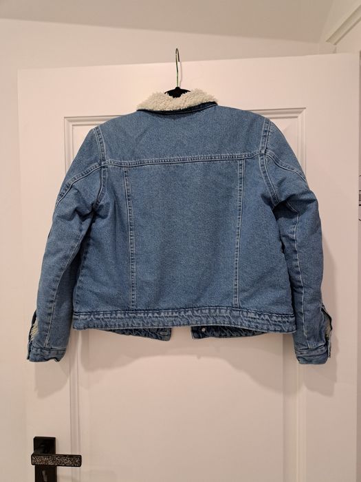 Jeansowa kurtka z futerkiem
