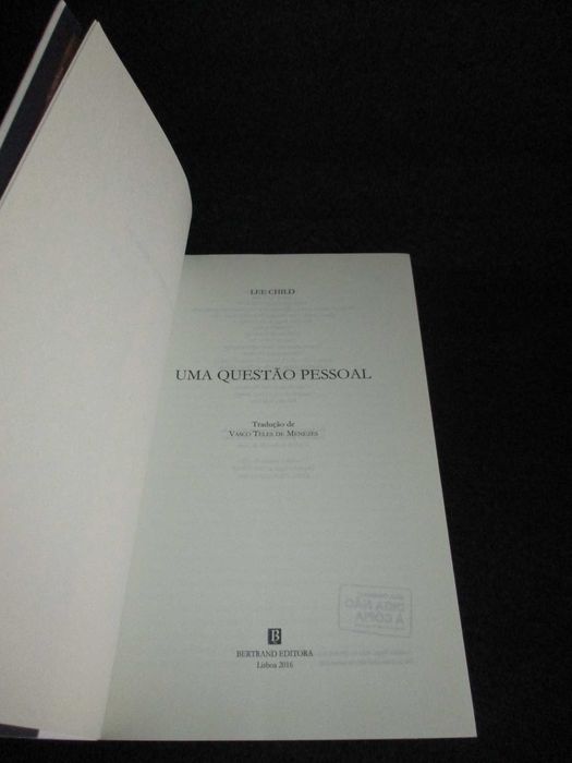 Livro Uma Questão Pessoal Lee Child Série Jack Reacher