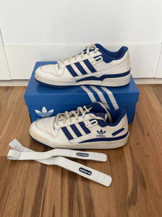 Buty sneakersy adidas forum low niebieskie