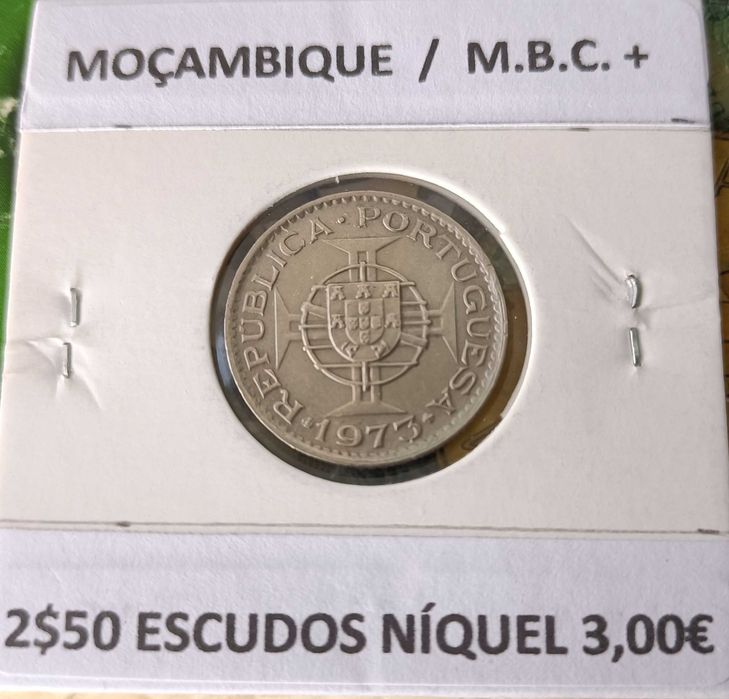 Moedas Portuguesas 2$50 Escudos da Ex Colónia Ultramarina Moçambique