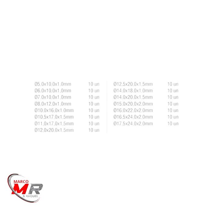 Caixa de stock Anilhas de Latao MF SK 2429 150pçs