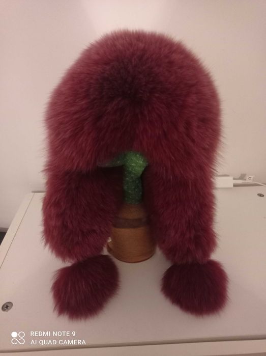 Czapka z futra lisa polarnego
