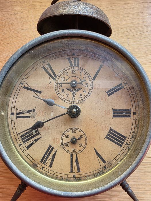 Budzik przedwojenny FMS,ładny stan