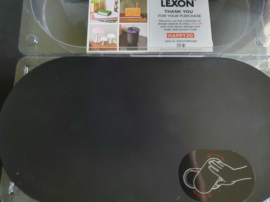 Ładowarka bezprzewodowa Lexon Oblio Box LH69 Dezynfekcja UV NOWA