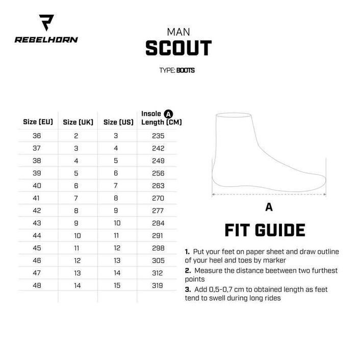 Buty motocyklowe Rebelhorn Scout Black Matt