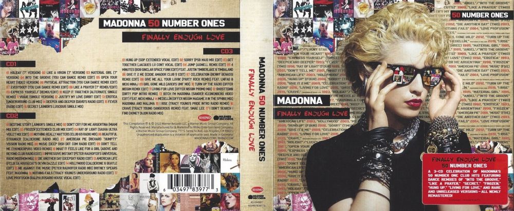 3 CDs• Madonna-Finally Enough Love_50 N°1s
