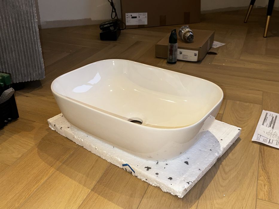 Zlew z baterią i korkiem klik-klak