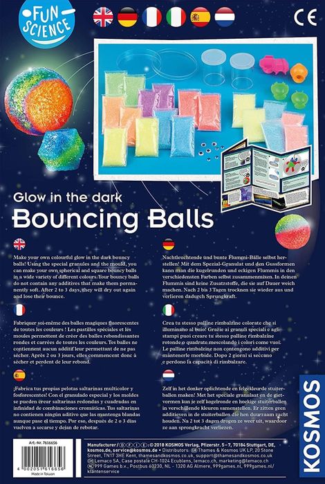 Набір експериментів Kosmos Стрибучі м’ячики з ефектом світіння в темря