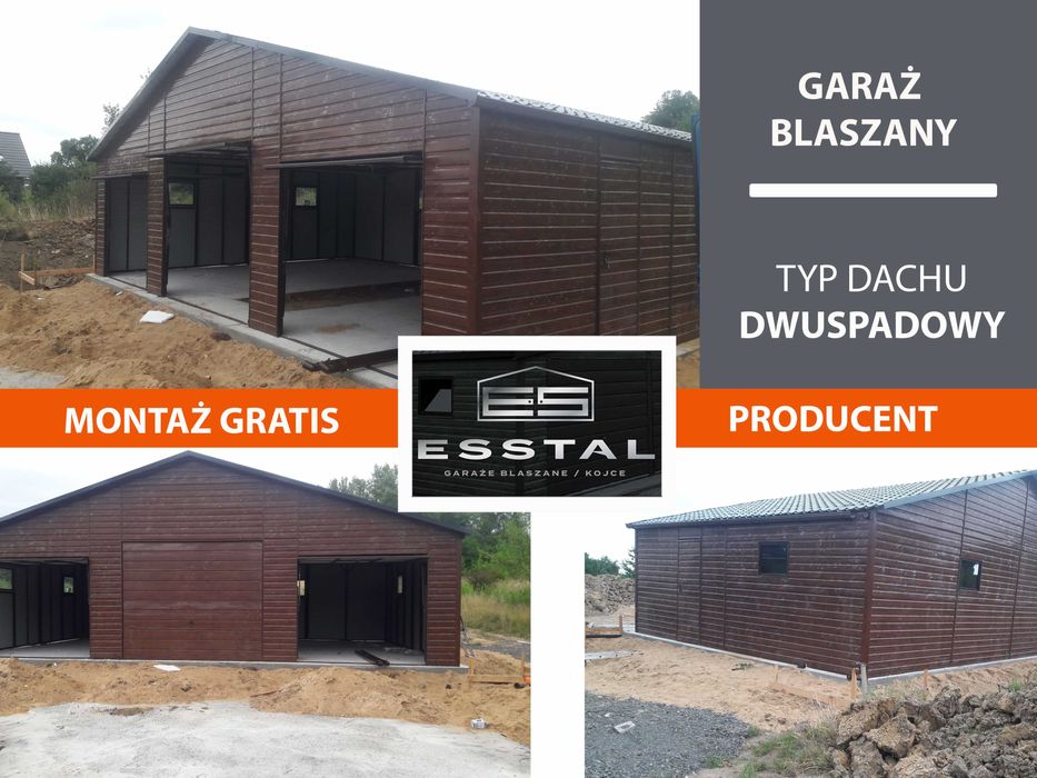 Duży Garaż Blaszany |Magazyn | Garaże BLASZANE |WIATA| - ESSTAL*