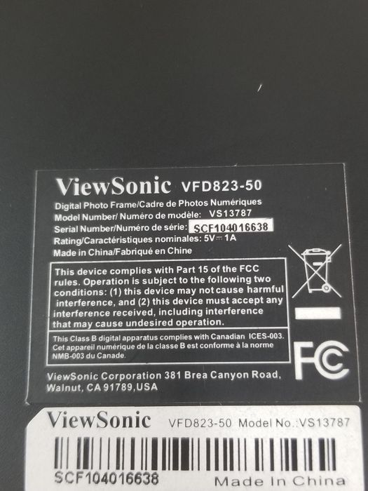 Цифровая фоторамка ViewSonic VFD823-50