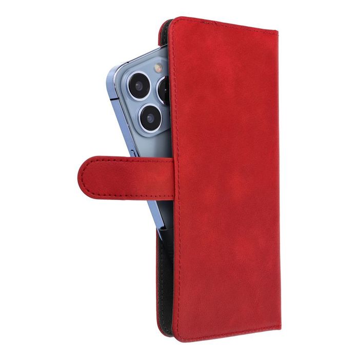 Etui z klapką na iPhone 6 PLUS / 7 PLUS / 8 PLUS / XS MAX / 11 PRO MAX / Samsung S20 FE / S21 FE / S10 PLUS / A10 / A32 / A54 / Xiaomi 12 LITE / Huawei P30 PRO Common Book rozmiar L czerwone