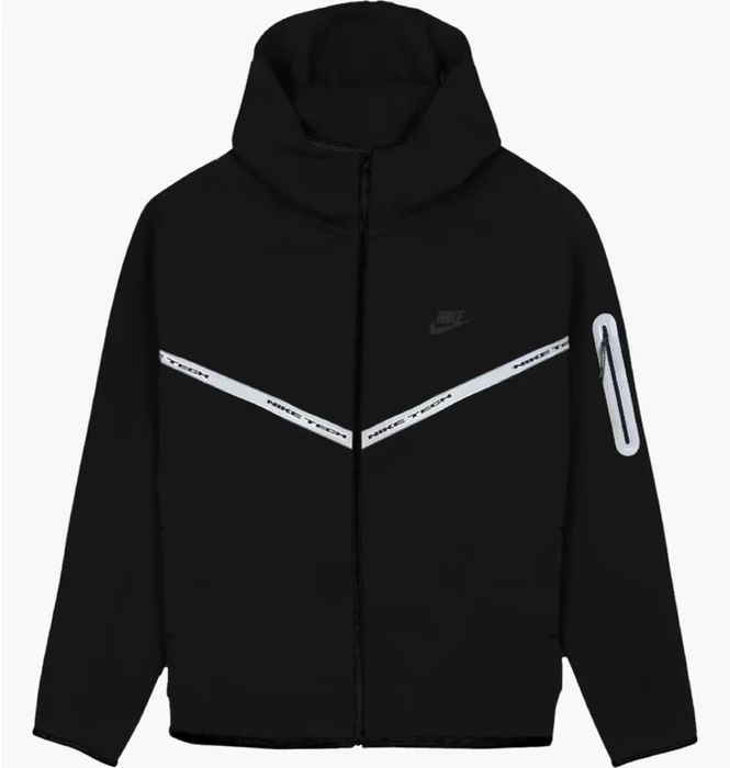 Акція! Зіп Худі Nike Tech Fleece Reflective (чорне) (XL)