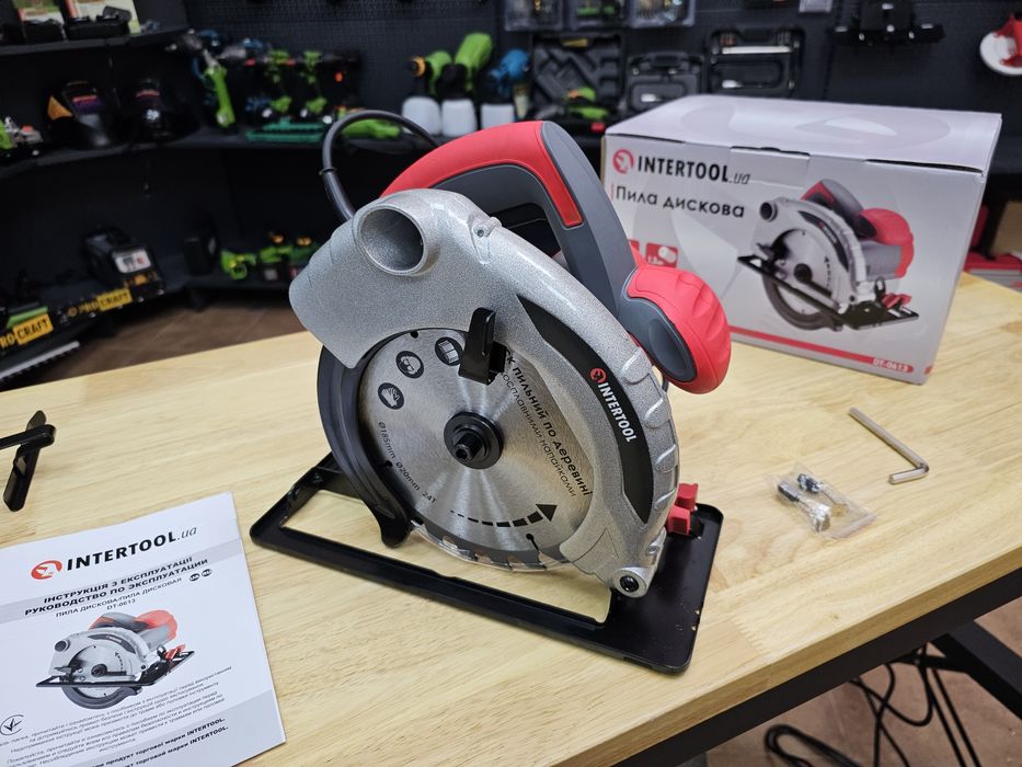 Пила Дисковая 185д Intertool  Гарантия 12мес / Пропил 57мм