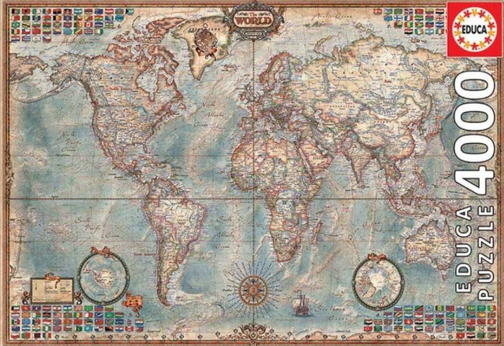 Puzzle "O Mundo - Mapa Político"