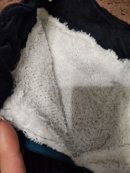 Штани бавовняні з теплою підкладкою на 6-7р.