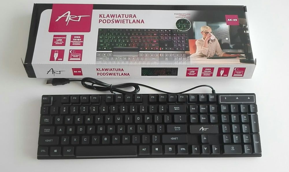 Klawiatura podświetlana USB nowa