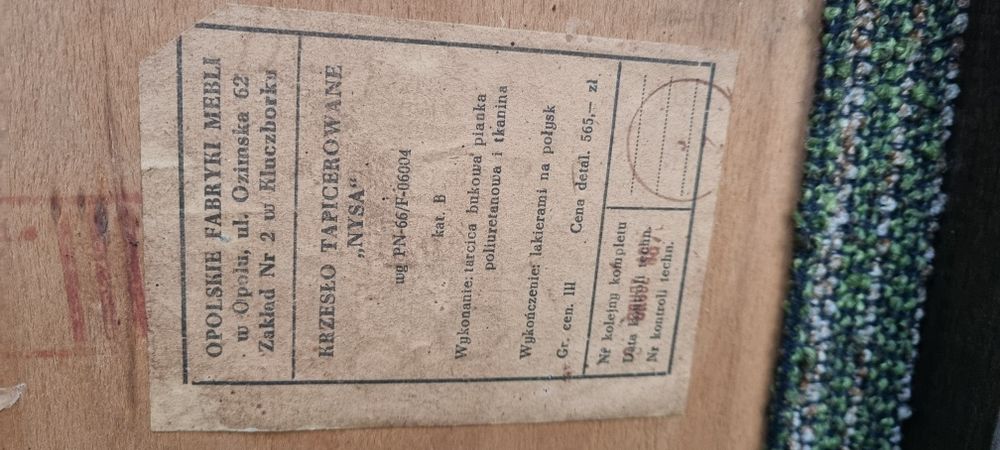 Krzesło tapicerowane NYSA PRL 6szt