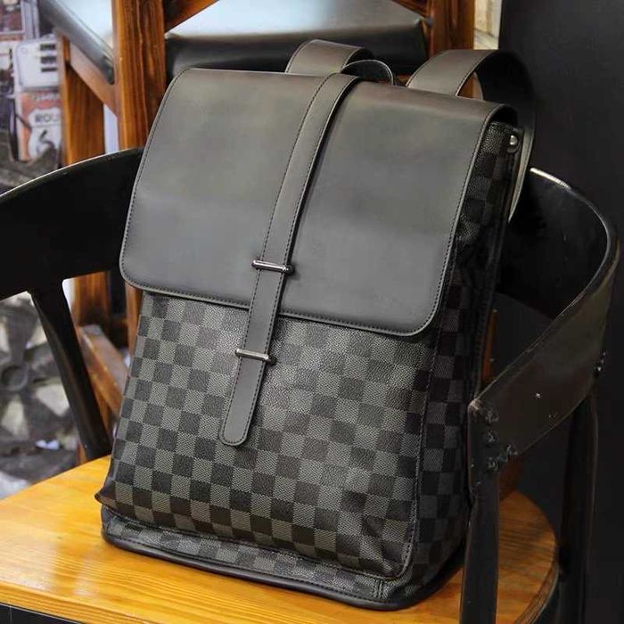 Мужской кожаный городской популярный чоловічий рюкзак сумка у карту