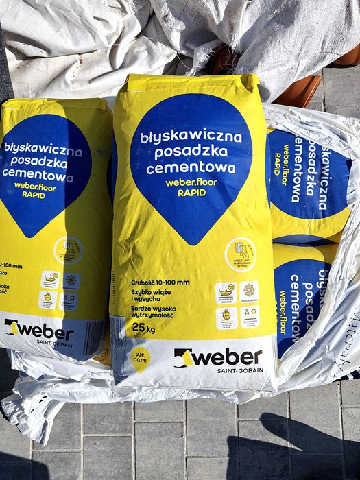 Weber floor rapid błyskawiczna posadzka cementowa Łódź