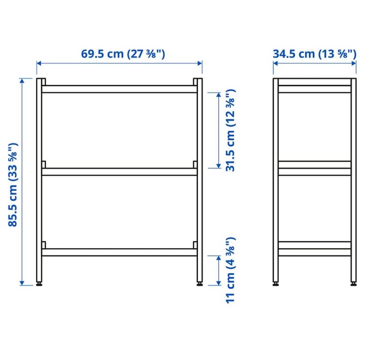 Estante aberta 3 prateleiras
