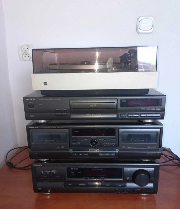 Zestaw Technics + adapter (gramofon) + kolumny Altus – koplet - stereo