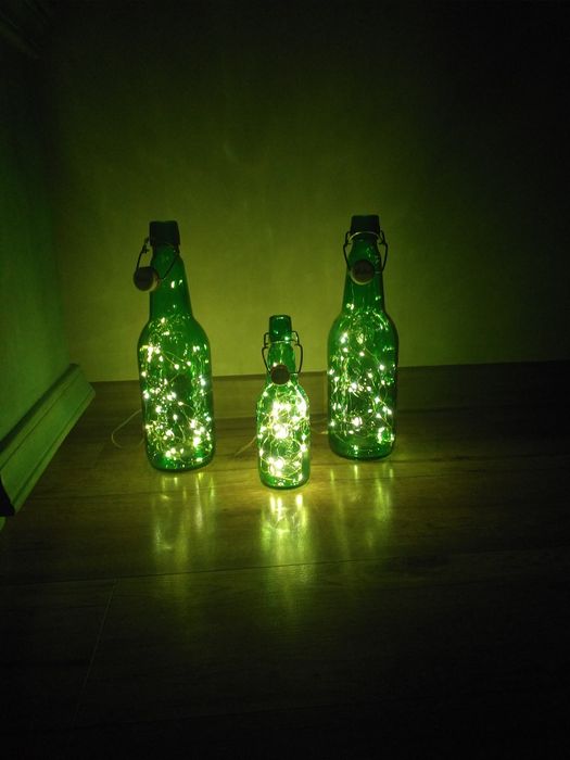 Lampki led na baterie butelka Grosch 2x 35 cm+1x 23cm