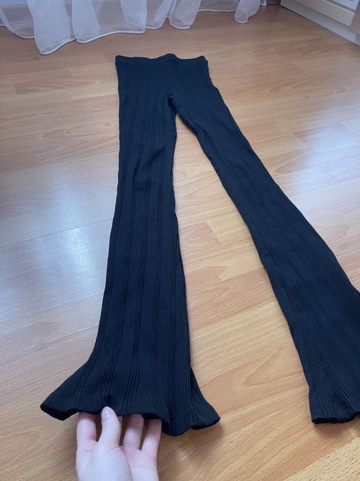 Штани брюки легінси трикотаж ZARA S трендові кльош