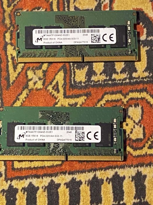 Kości ram do laptopa 2x 8gb