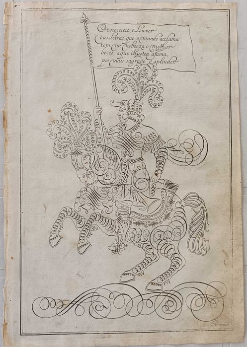 Nova Escola para aprender a ler escrever e contar – 1722 – Folhas de caligrafia e arabescos complexos