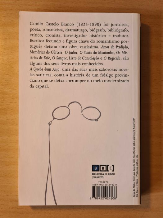 Livro "A Queda dum Anjo" de Camilo Castelo Branco