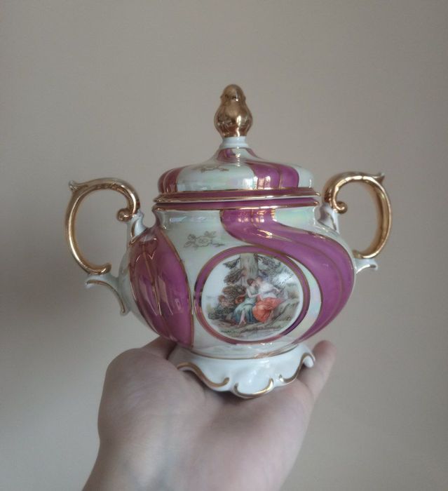 Чайный сервиз Мадонна Розовая лента поштучно, часть сервиза, остатки