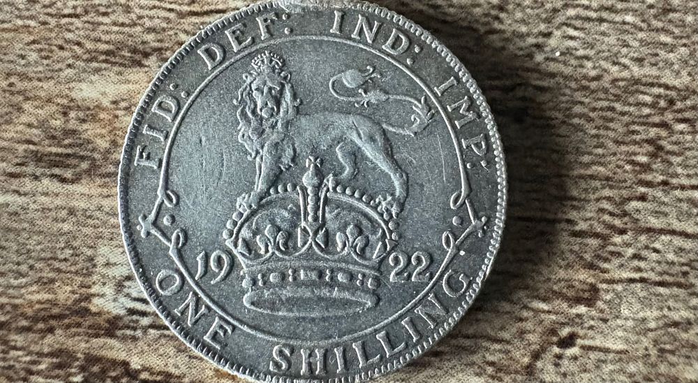 Moeda colecionada silver 1922 Rei George v
