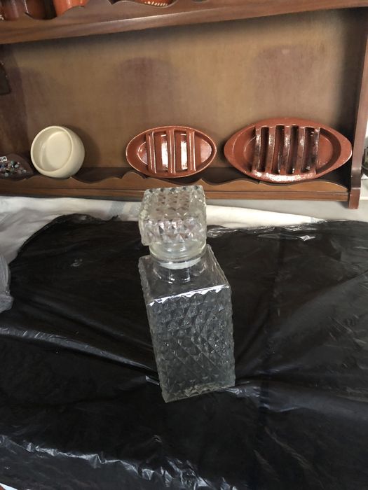 Conjunto de jarro e copos + copos de brandy e garrafa cristal d’arques