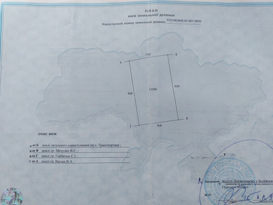 Супер предложение! Без комиссии! Участок Хаджибеевский лиман