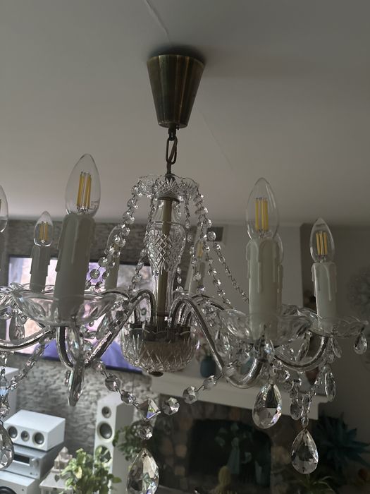 Żyrandol i kinkiety kryształowe