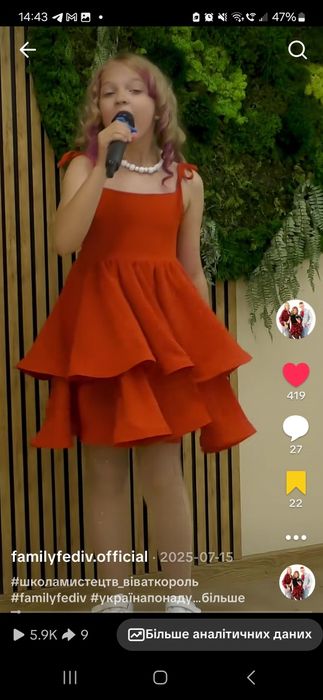 Святкова сукня для дівчинки