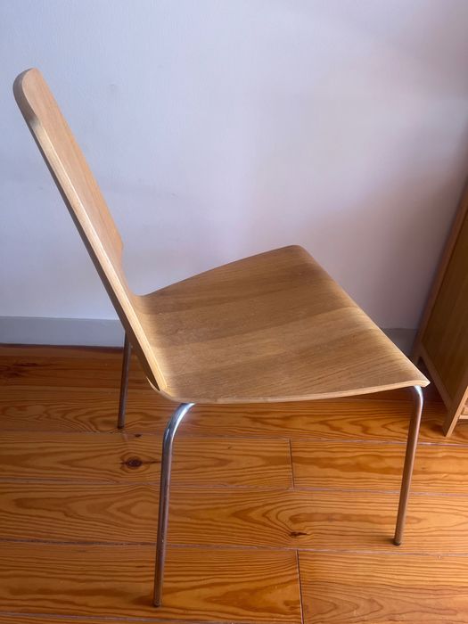 Cadeiras IKEA VILMAR — Carvalho/Oak Veneer, Pernas Cromadas