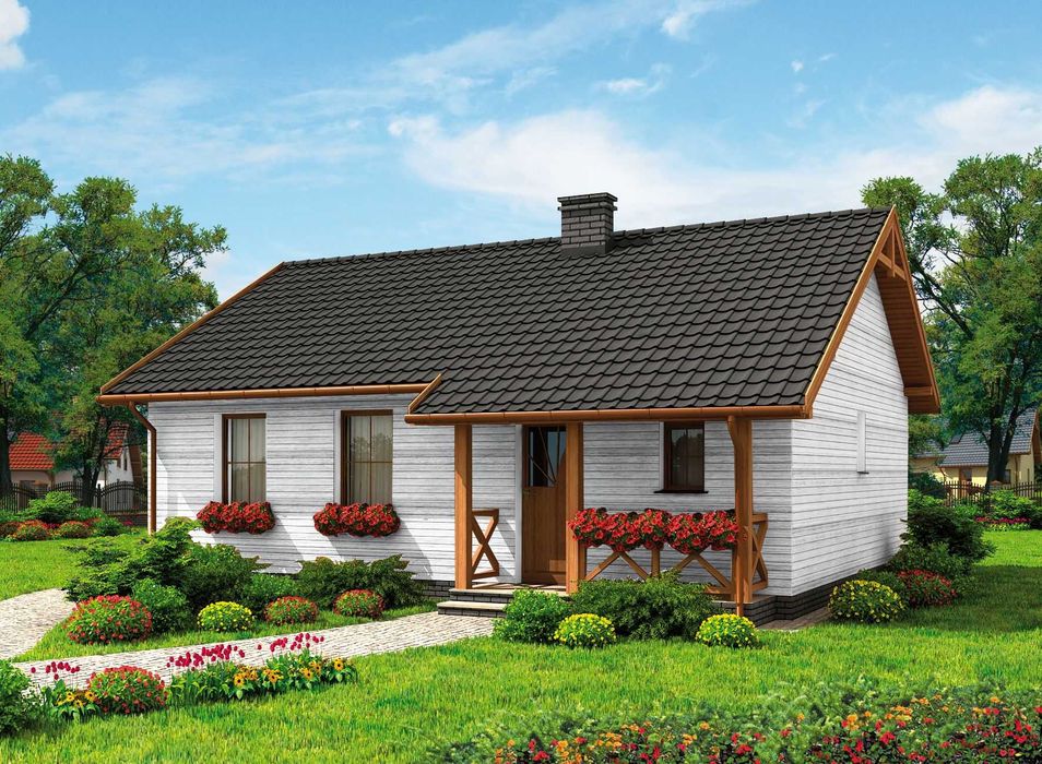 Projekt domu - LA PALMA 2 C mieszkalny, wolnostojący - szkieletowy