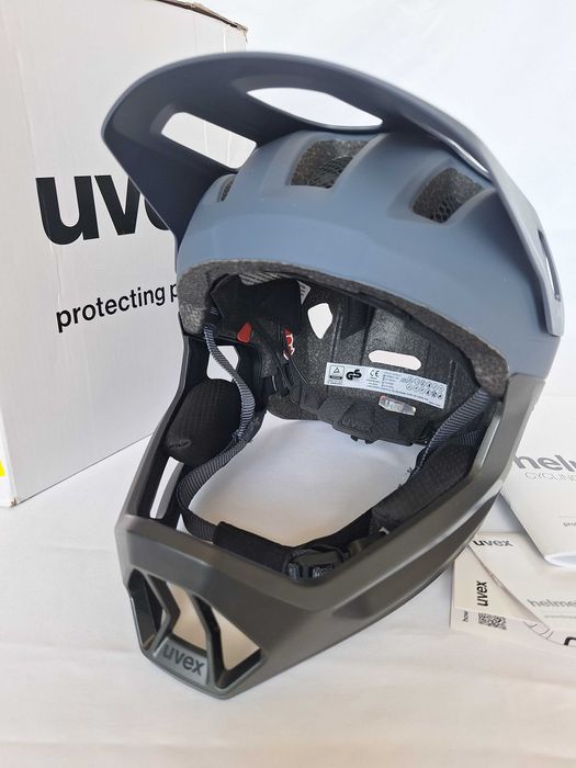 Kask rowerowy fullface Uvex React Jr Fullface Dusk Blue Matt S 52-56cm