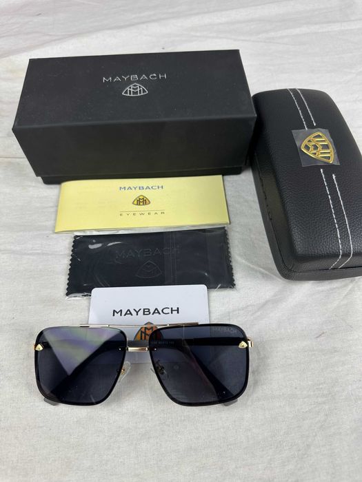 Okulary przeciwsłoneczne Zestaw Maybach zloto brąz pudełko nowość lato