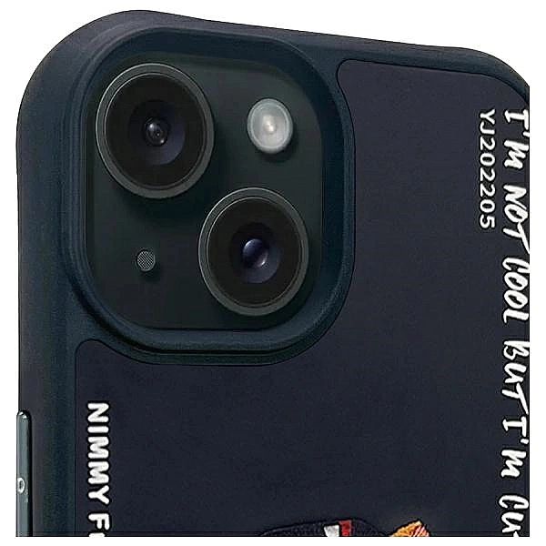 Etui Nimmy Glasses Cool Cat na iPhone 15 - czarne