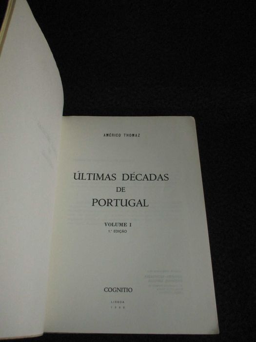 Livros Últimas Décadas de Portugal Américo Thomaz 2 Volumes