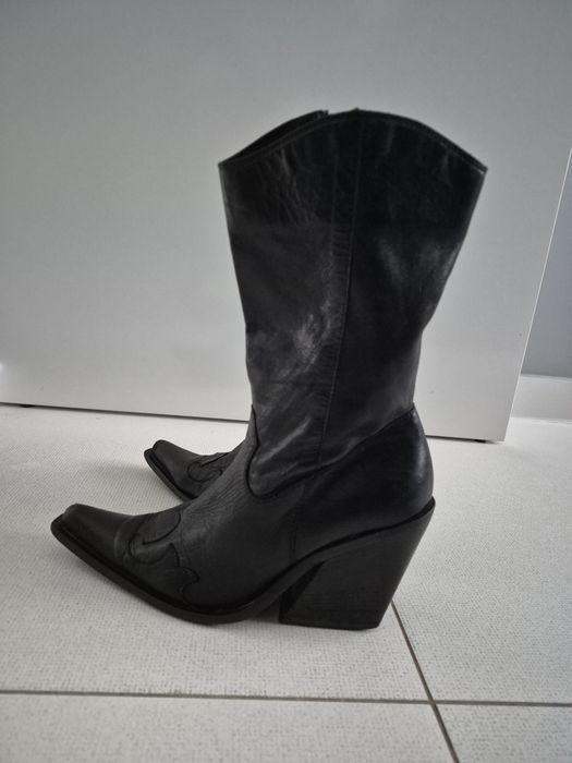 Kowbojki czarne damskie