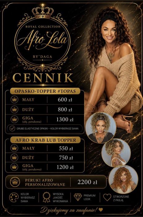 Topper, peruka kolor blond