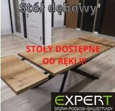 Stół dębowy rozkładany LOFT Skandynawski lite drewno