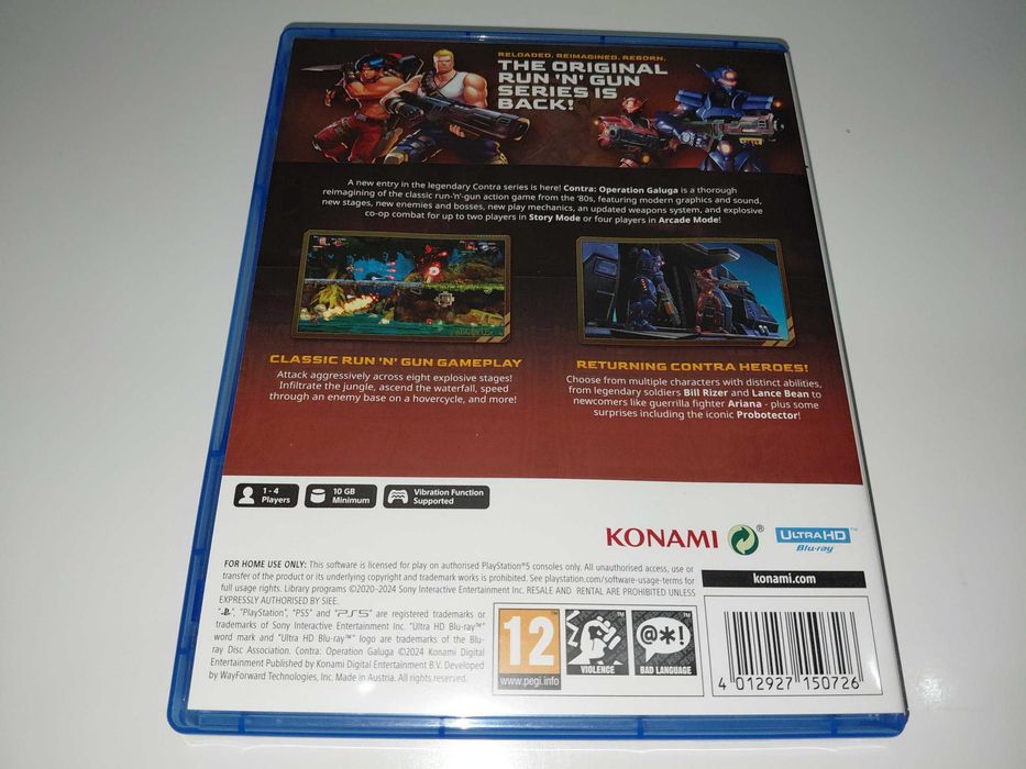 ps5 CONTRA: OPERATION GALUGA gra akcji klasyk w nowej wersji 1-4 gracz