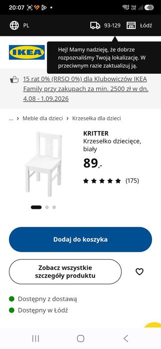 Stolik i krzesełko Ikea