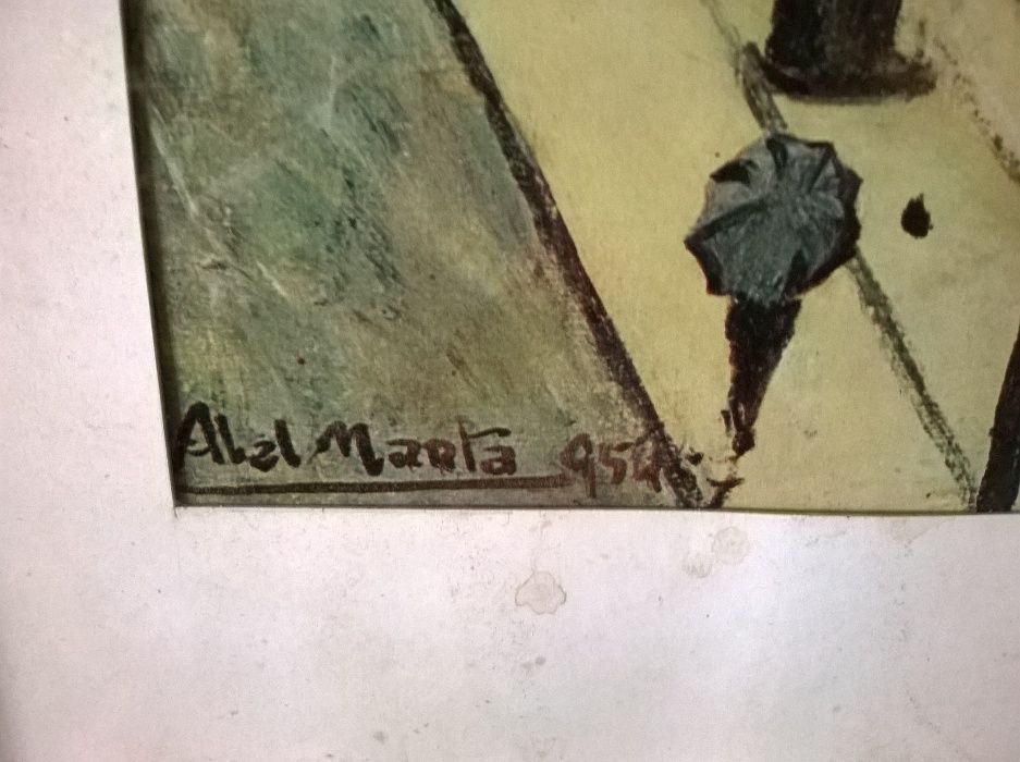 Quadro "Praça de Camões" - Abel Manta