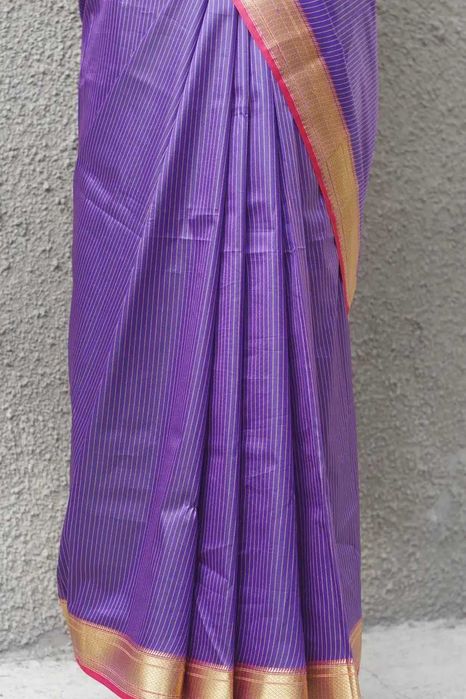 Индийское сари 6,3 м с отрезом для чоли Bhagalpuri Silk